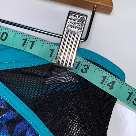 NWOTs SOLE EAST Teal Mesh Multi Cheeky Swim Bikini - Picture 7 of 8
